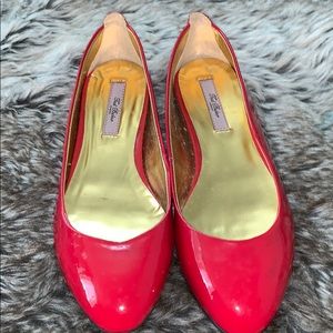 Patent Red Ted Baker flats
